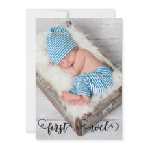 Balise de Noël pour bébé First Noel Carte photo ru