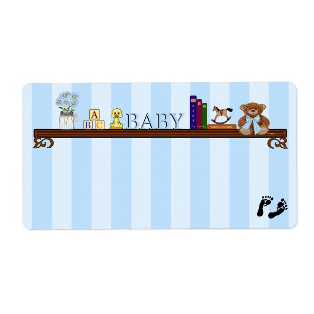 Balise de nom d'invité baby shower - (Devant)