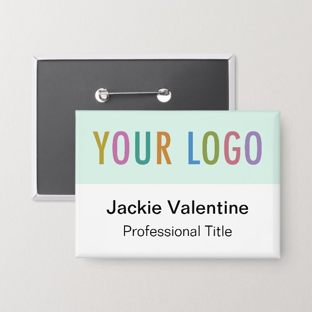 Balise de nom du badge du rectangle avec logo 3.5x (Recto/Verso)