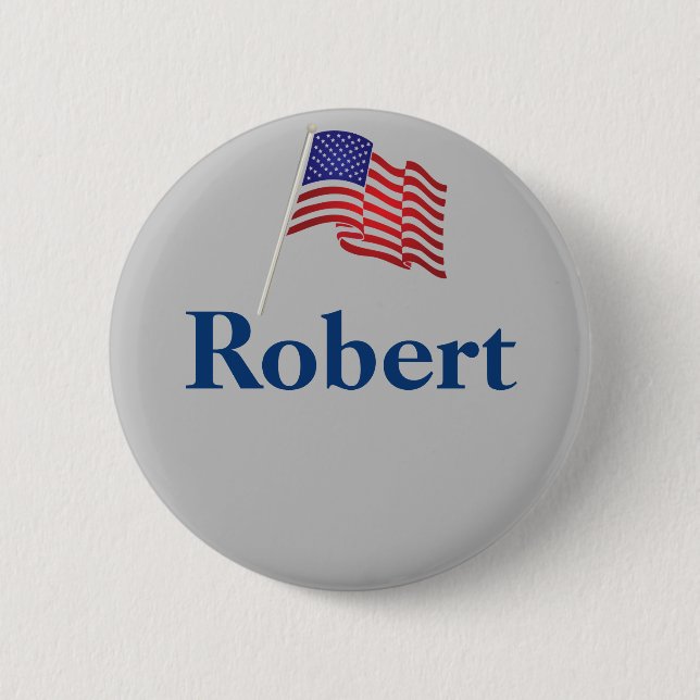Balise de nom personnalisé Texte Badge patriotique (Devant)