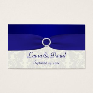 Balise de préférence Mariage damassé bleu et ivoir