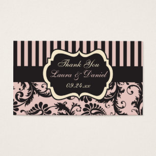Balise de préférence rose, crème, Mariage damassé 
