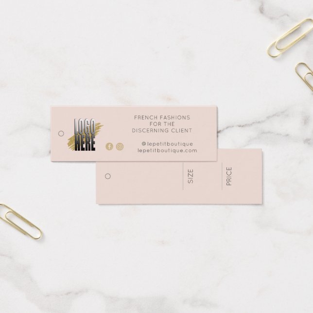 Balise de prix de l'habillement du logo simple (Bureau)