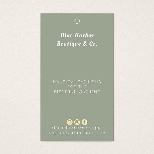 Balise de prix de vente au détail Sage Green (Devant)