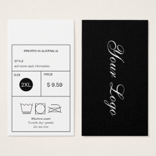 Balise de prix des vêtements logo