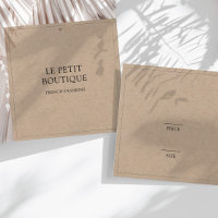 Balise de prix du Carré de vêtements Kraft simple