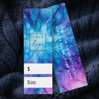 Balise de prix motif bleu violet