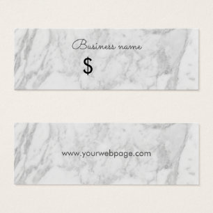 Balise de prix simple en marbre gris