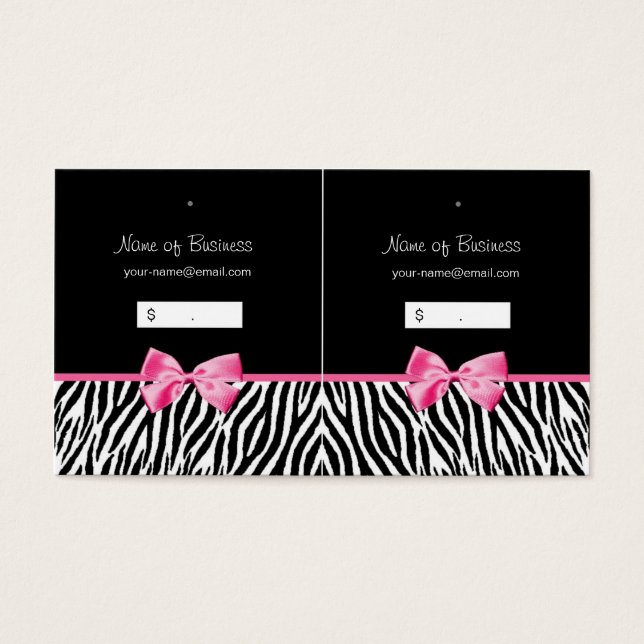 Balise d'impression en noir et blanc tendance Zebr (Devant)