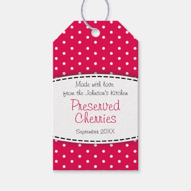 Balise étiquette de fruits rouges aux cerises cons (Devant)