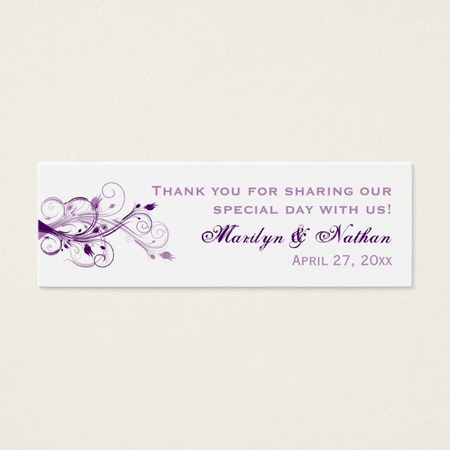 Balise Favor violet, Lilac et blanc de mariage flo (Devant)