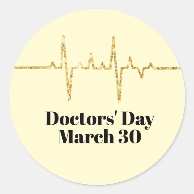 Balise Golden Sparkle Heart Rate Sticker (Devant)