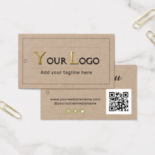 Balise Hang du logo Merci QR Code Kraft