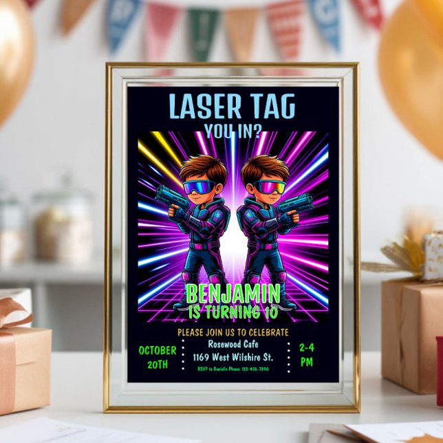 Balise laser Glow Up Carte de fête d'anniversaire (Créateur téléchargé)