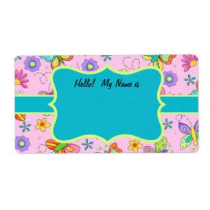 Balise Nom des papillons Whimsy Rose Turquoise