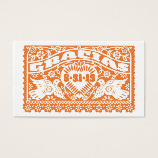 Balise Papel Picado Lovebirds Orange