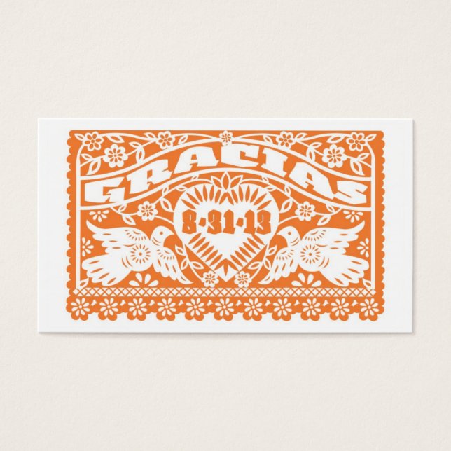 Balise Papel Picado Lovebirds Orange (Devant)