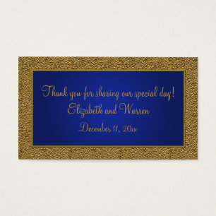 Balise Royal Blue et Gold Wedding Favor