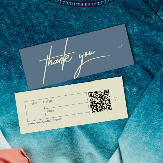 Balise simple Merci bleu  Étiquette