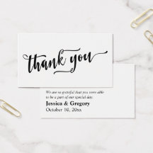 Balise Simple Merci noir Script sur blanc Favorise