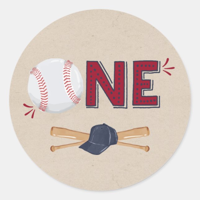 Balise Sticker de baseball Vintage (Devant)