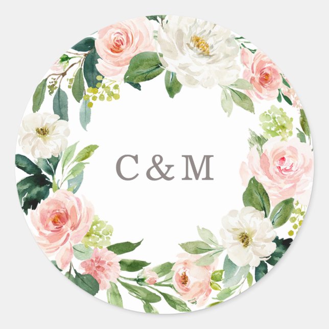 Balise Sticker Monogramme Romance de ressort géomé (Devant)