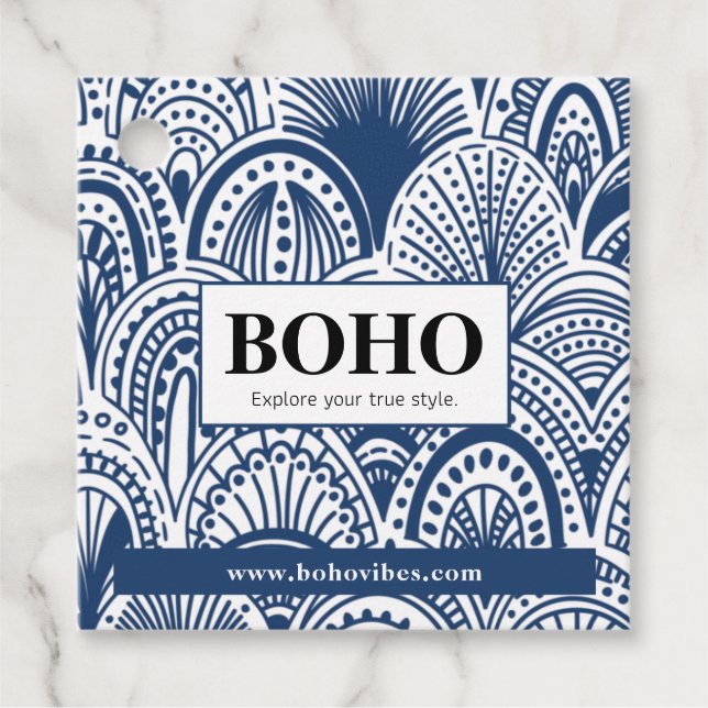 Balises Boho Hang, Étiquette de vêtements, Boutiqu (Devant)