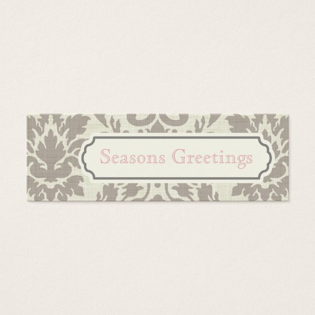 Balises cadeau Damask Brown, Cartes de profil (Devant)