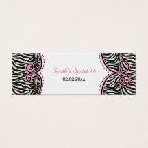 Balises Cadeaux Personnalisées Chic Zebra Print Pi