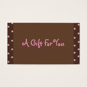 Balises cadeaux Pointe Polka Brown et rose