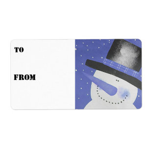Balises cadeaux Snowman - Bleu