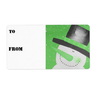 Balises cadeaux Snowman - Green