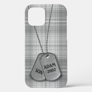 Balises de chiens militaires sur un coque iphone d