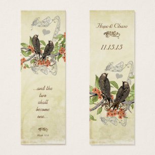 Balises de Mariage vintage Bird