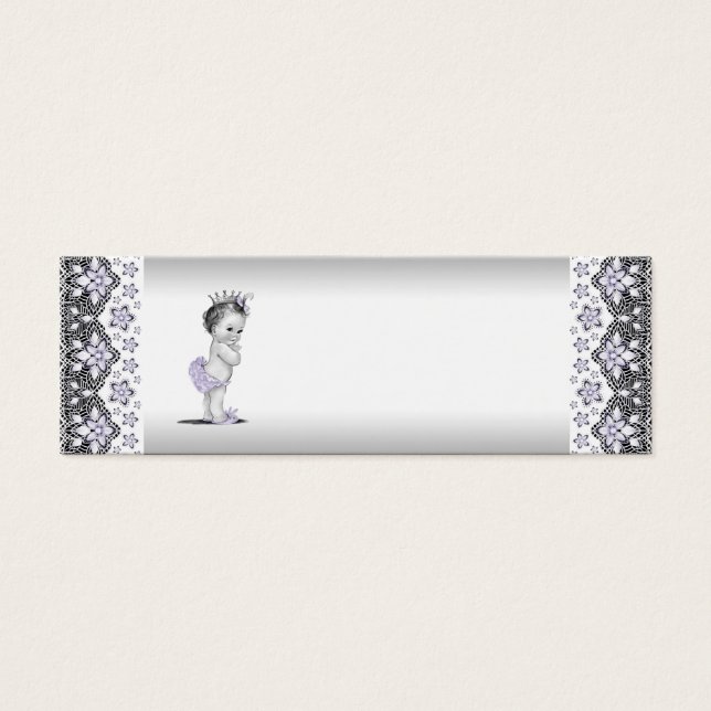 Balises de préférence Baby shower Lavender Princes (Devant)