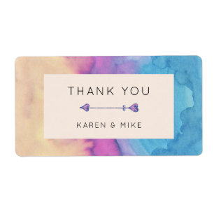 Balises Favor de mariage   Texture aquarelle