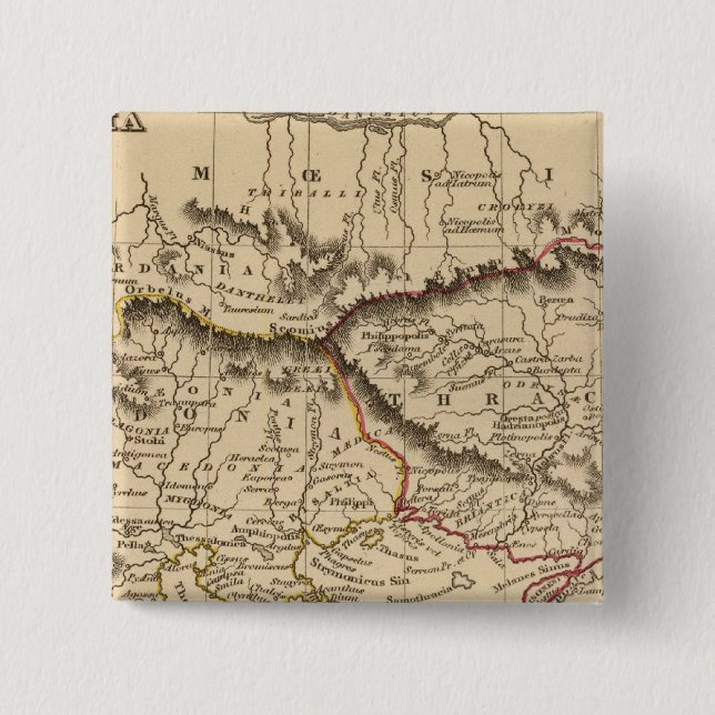 Balkan Peninsula 5 2 Inch Square Button (Front)