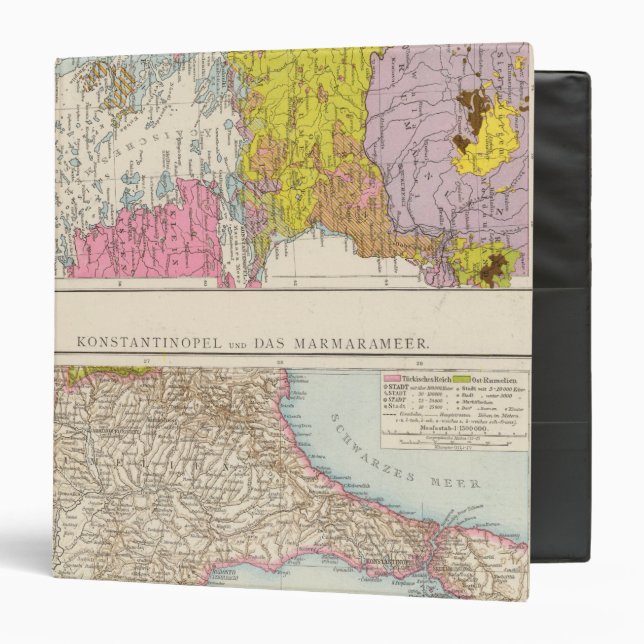 Balkan Peninsula  and Constantinople Map Binder (Front/Inside)