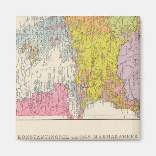 Balkan Peninsula and Constantinople Map Magnet