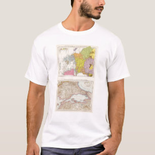 Balkan Peninsula and Constantinople Map T-Shirt