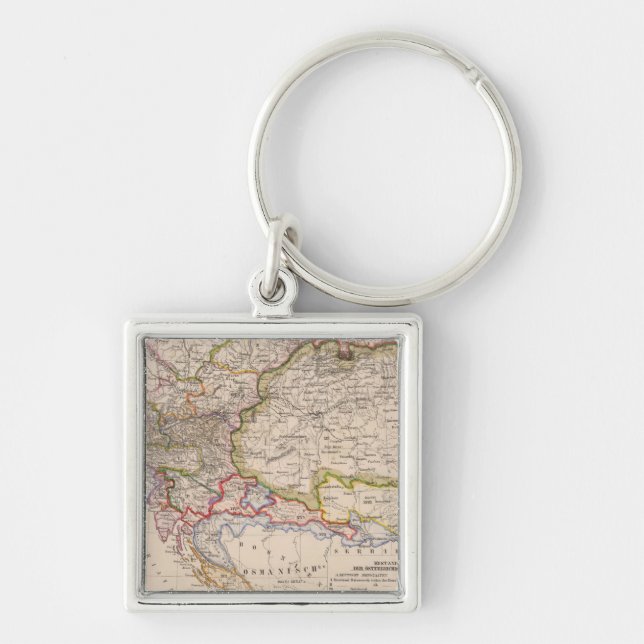 Balkan Peninsula, Austria, Hungary Keychain (Front)
