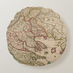 Balkan Peninsula, Greece, Macedonia 3 Round Pillow
