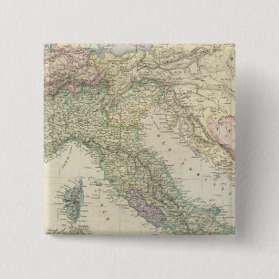 Balkan Peninsula, Italy, Slovenia 2 Inch Square Button