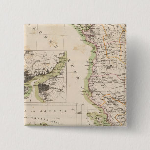 Balkan Peninsula, Turkey, Albania 2 Inch Square Button