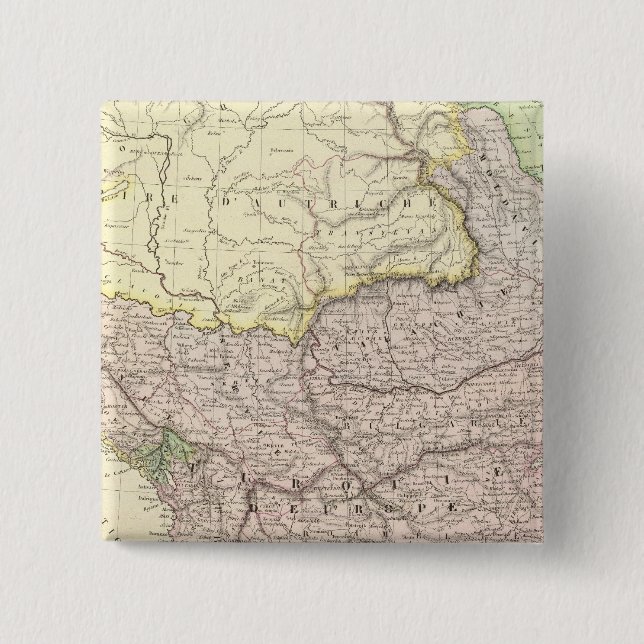 Balkan Peninsula, Turkey, Greece 2 Inch Square Button (Front)