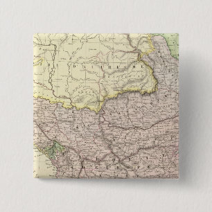 Balkan Peninsula, Turkey, Greece 2 Inch Square Button