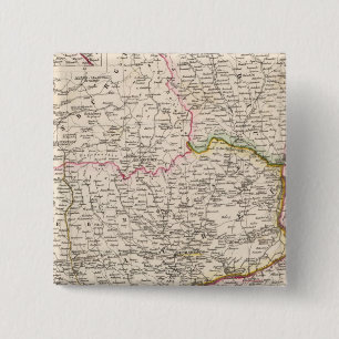 Balkan Peninsula, Turkey, Romania 2 Inch Square Button