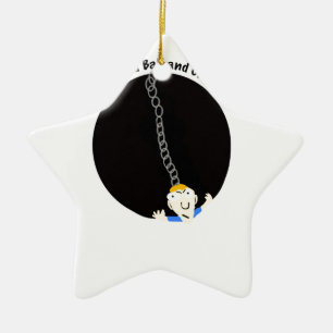 Ball and Chain Ceramic Ornament