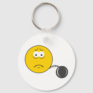 Ball and Chain Face Keychain
