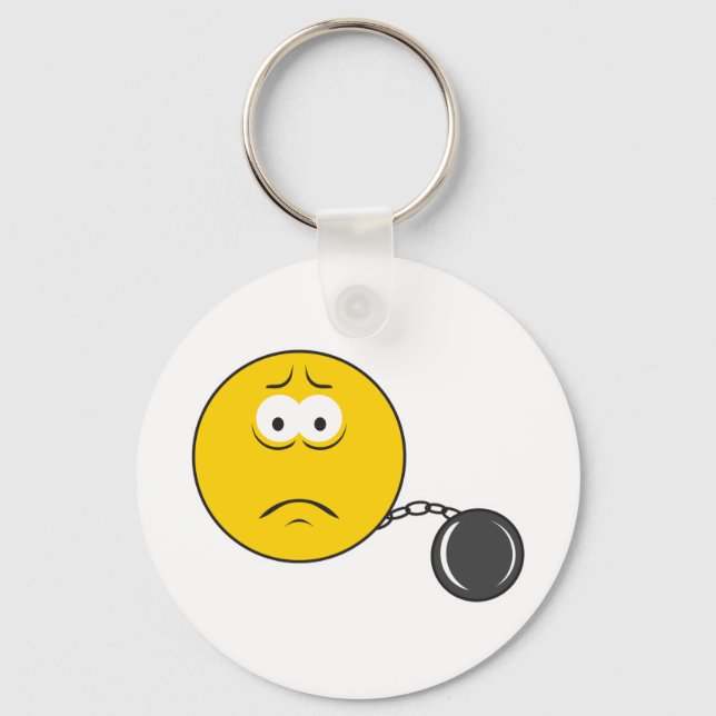 Ball and Chain Face Keychain (Front)